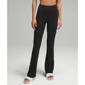 Lululemon 'Groove' Black High-Rise Flared Pant With Pockets Size S